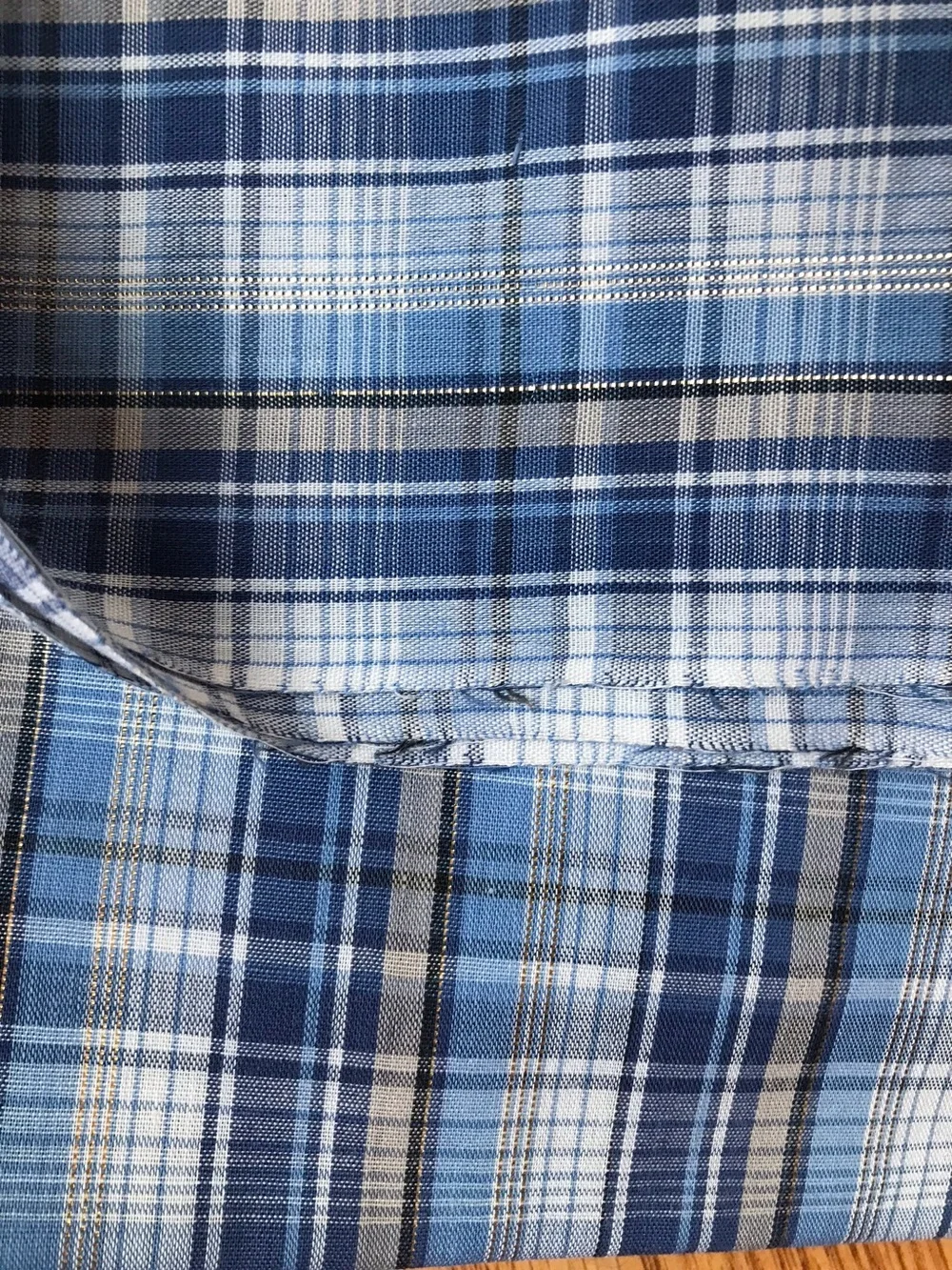 Blue Plaid Fabric